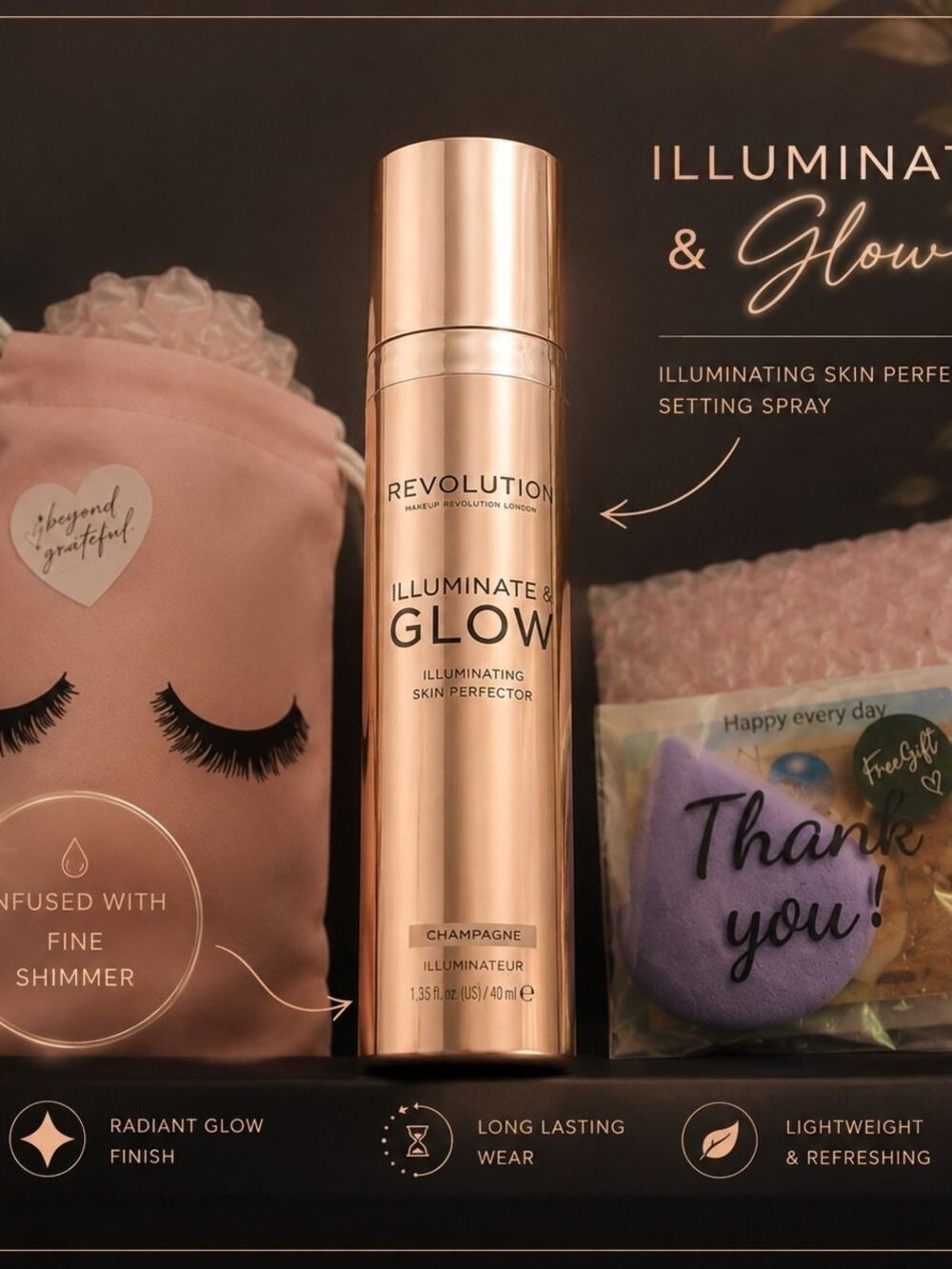 Revolution Champagne Glow Setting Spray